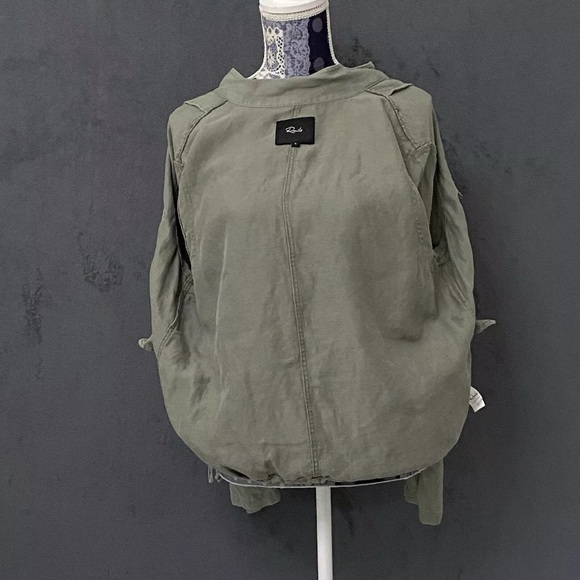 Rails Maverick Utility Jacket Womens S Linen Blend Button Down Sage Green Coat - Picture 7 of 11
